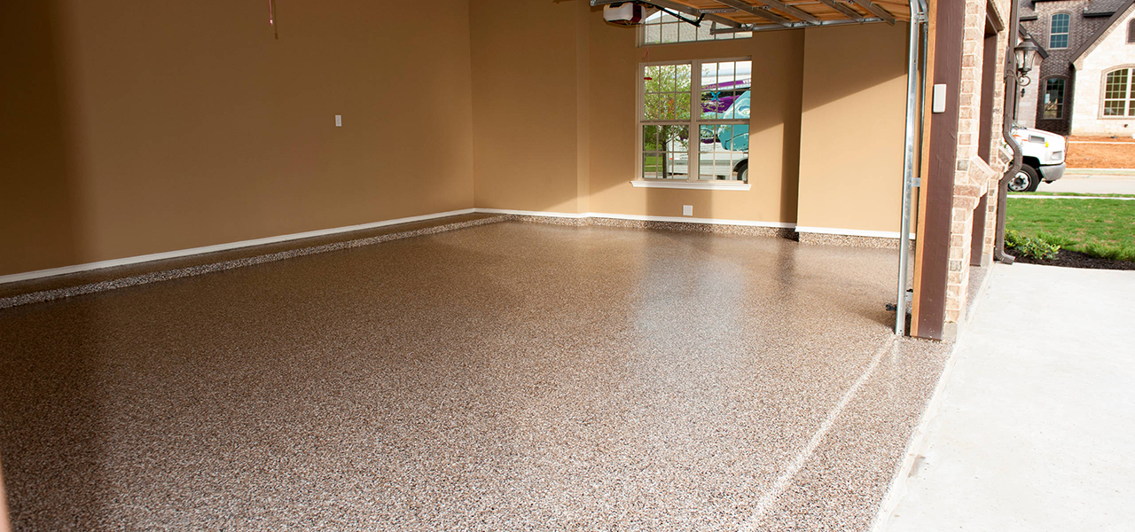 Nutral tones make great Garage Floor Coating from Sjp Epoxy Flooring